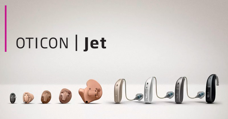 Die Hörgeräte-Reihe "Jet" von Oticon
