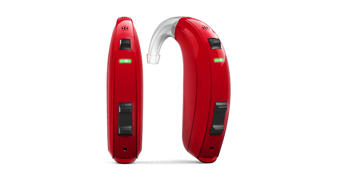 Das ReSound Up Smart Hörgerät in rot